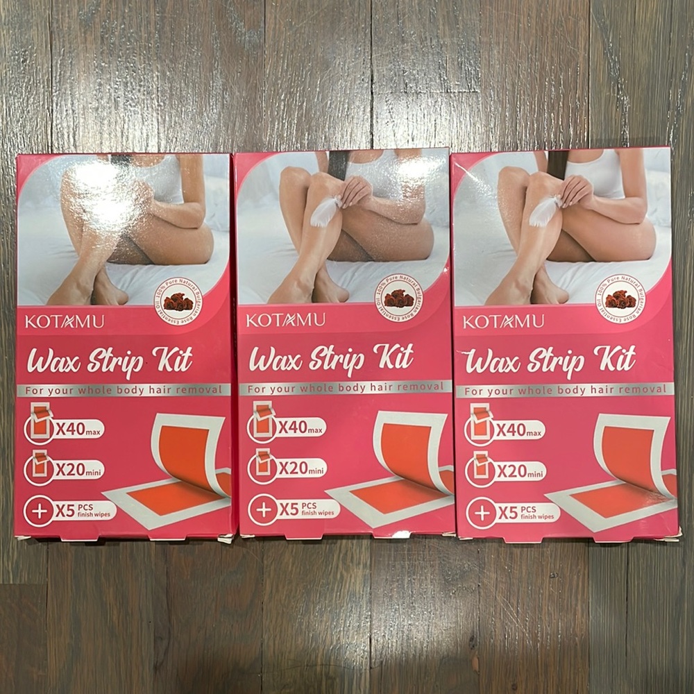 3 wax strip kits